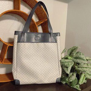 Vintage Gucci Tote Bag Micro GG PVC NAVY BLUE